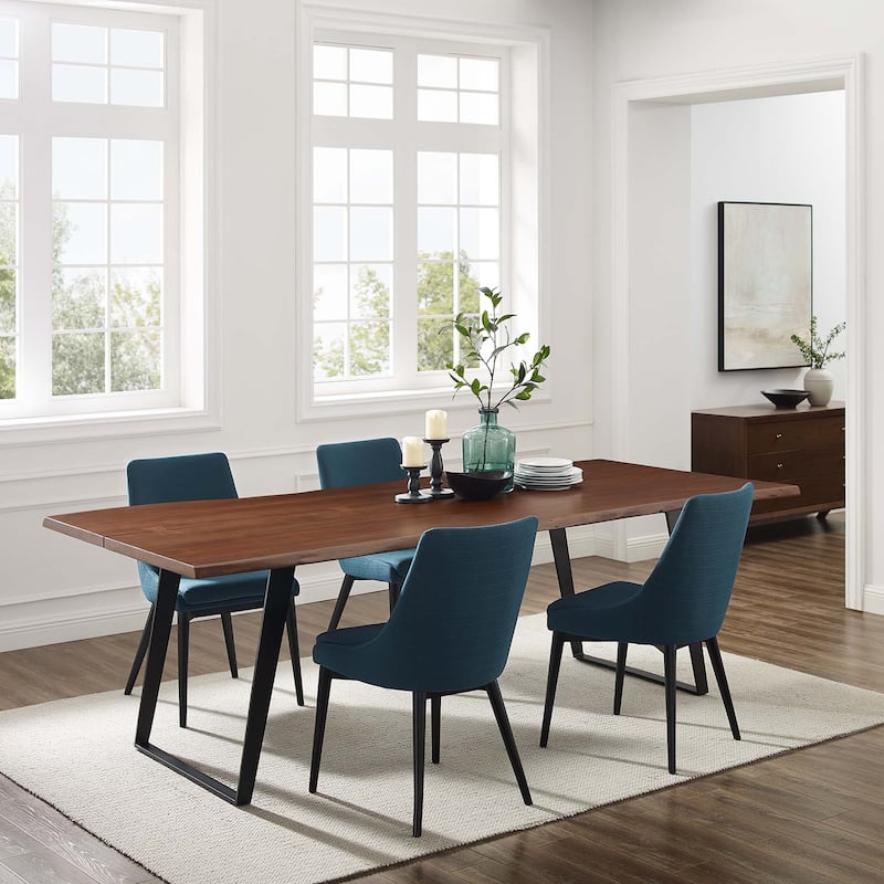 Viggo 96" Live Edge Acacia Wood Dining Table - Walnut