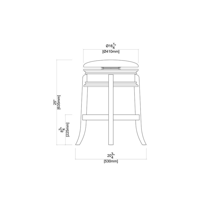 Magellan Brandy Finish Hardwood Swivel Stool