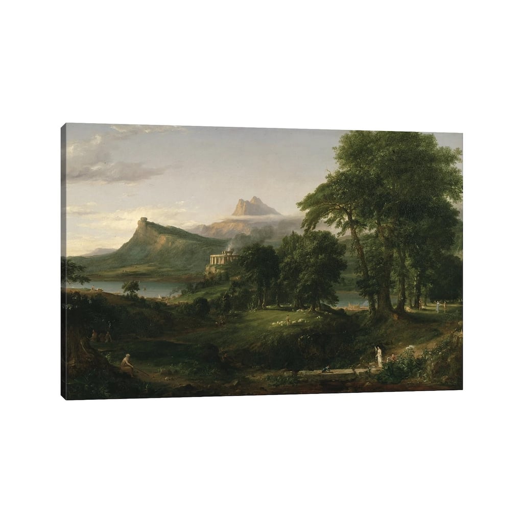 iCanvas "The Course of Empire - The Arcadian or Pastoral State, c.1836" by Thomas Cole Canvas Print