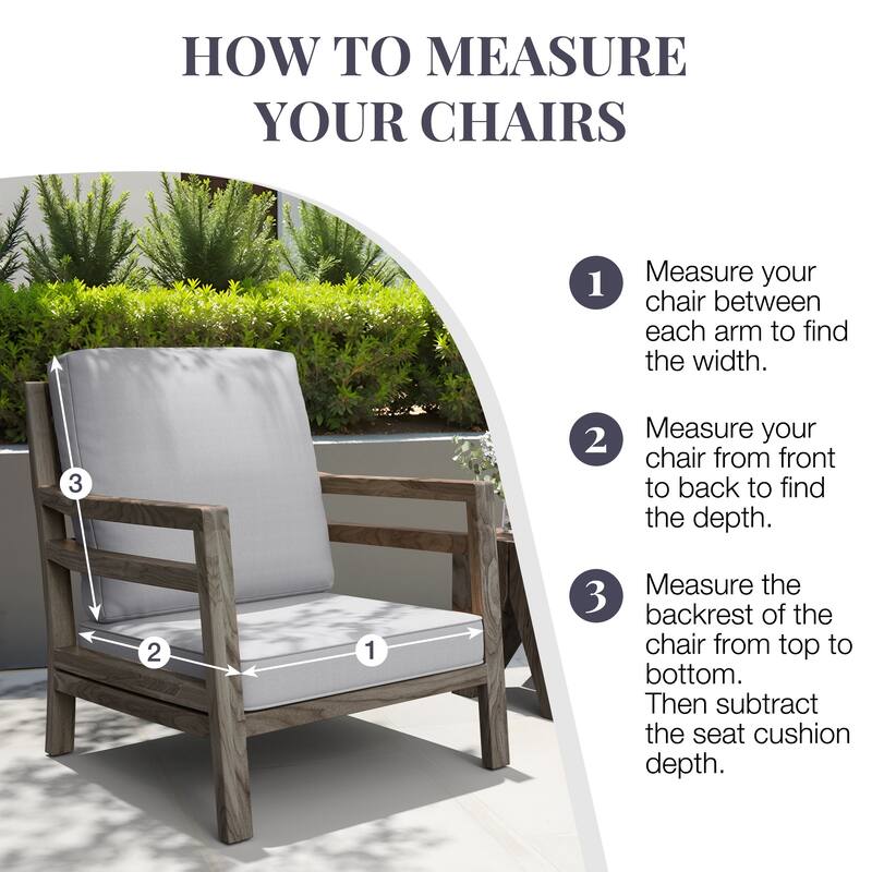 22''D x 21''W x 3.5''T Patio Fabric Outdoor Seat Cushions Set (Seat & Back)