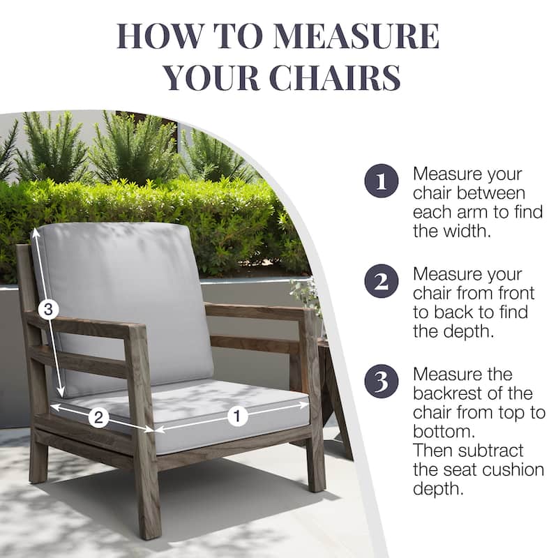 22 x 21 in Patio Premium fabric Outdoor Seat Cushions Set (Seat & Back)