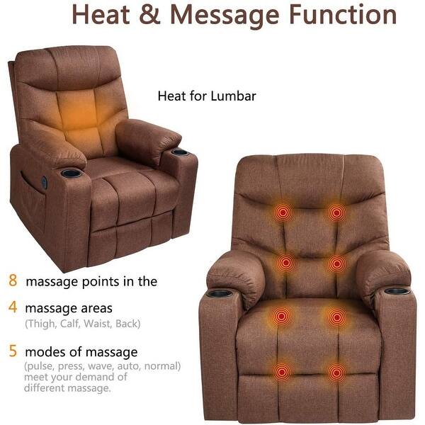 Electric Power Lazy Boy Recliner Chair Sofa With Vibration Massage Heat Function Overstock 32331969