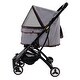 preview thumbnail 3 of 6, ibiyaya Speedy Fold Buggy Carrier Stroller for Small & Medium Pets, Grey Denim - 13.20
