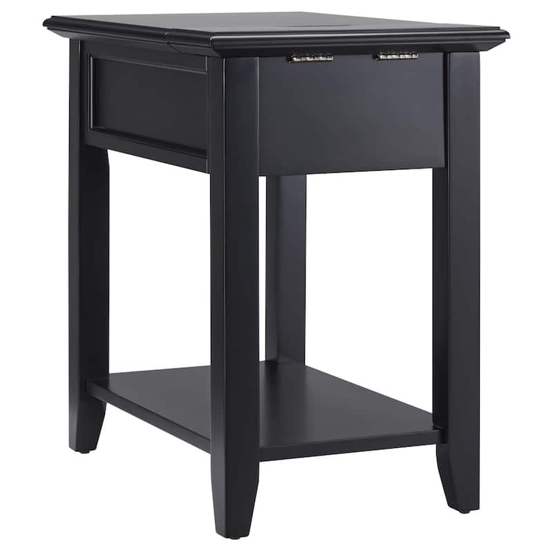Zayden 1-drawer Side Table with Charging Station by iNSPIRE Q Bold