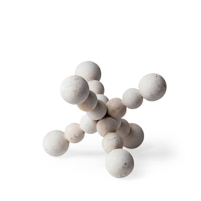 Carrollton Off-White Solid Wood Ball Jack