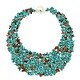 preview thumbnail 5 of 11, Handmade Stunning and Colorful Stone Bead Cluster Bib Statement Necklace (Thailand)