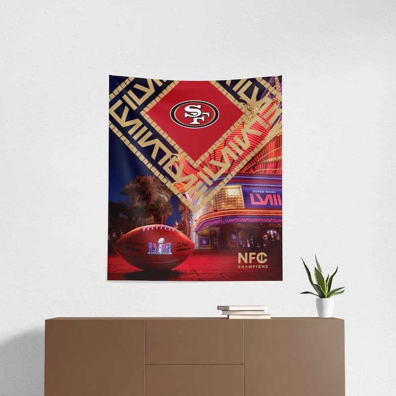 NFL San Francisco 49ERS SB58 Arrival Participant Wall Hanging - 34"x40"