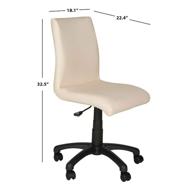 SAFAVIEH Office White Hal Desk Chair - 18.1" x 22.4" x 32.5"