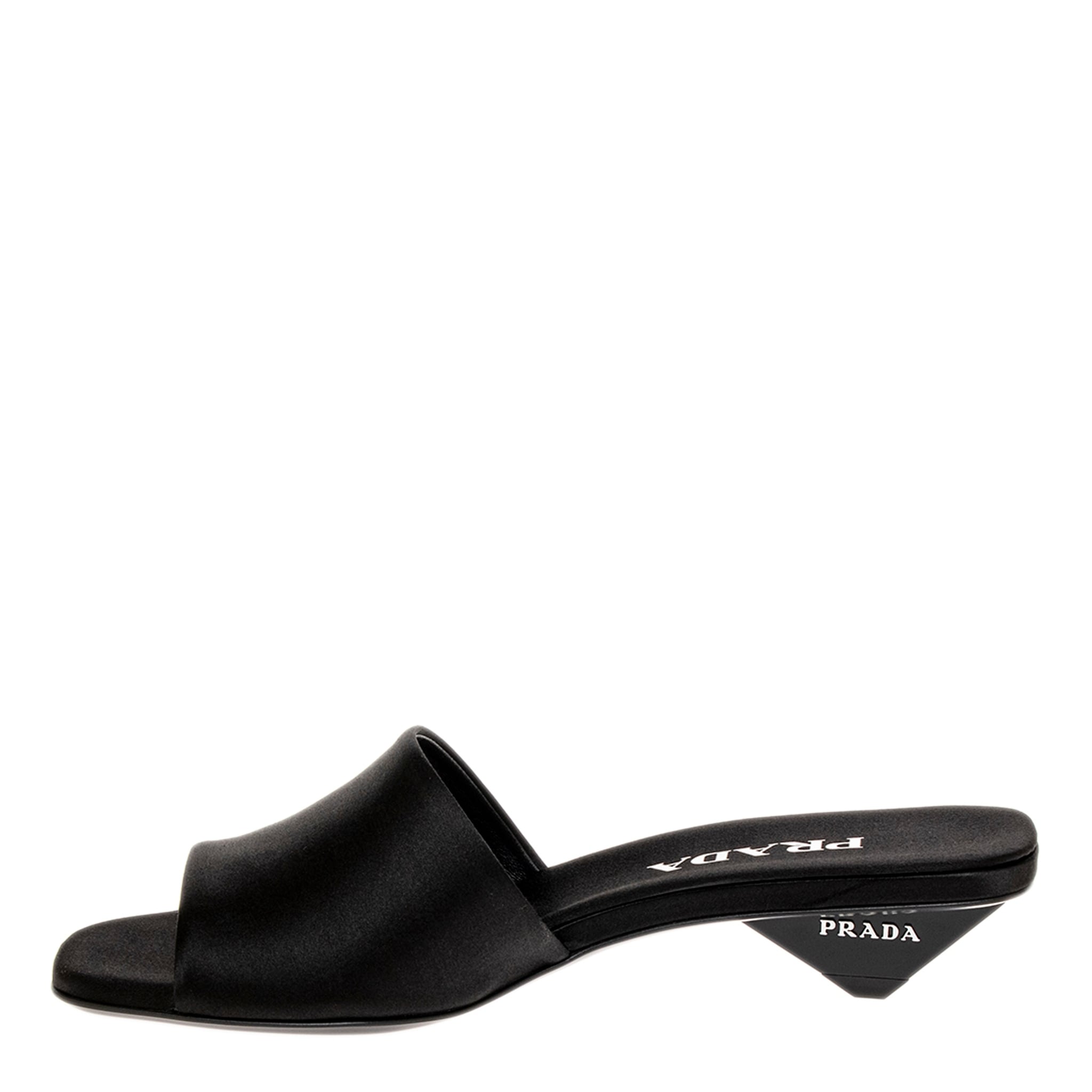 Prada Satin Slides - Overstock - 43446906