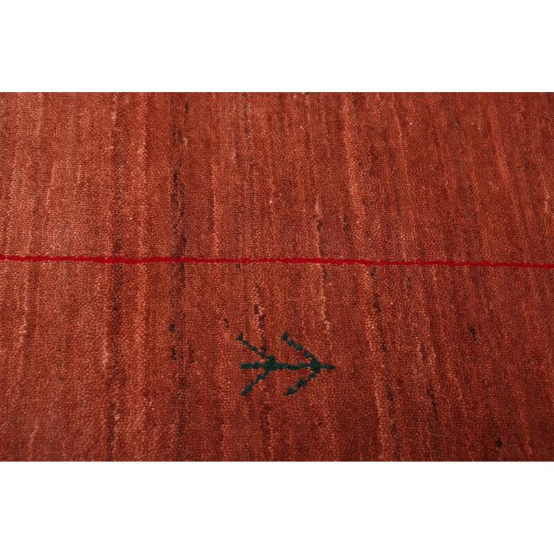 ECARPETGALLERY Hand Loomed Kashkuli Gabbeh Copper Wool Rug - 4'10 x 7'10