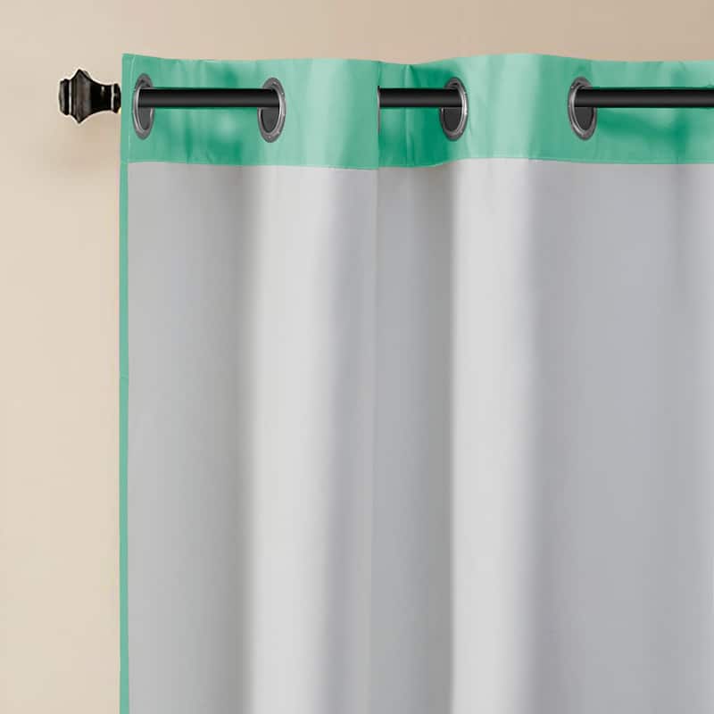 Intelligent Design Rayna Chevron Room Darkening Grommet Panel Pair - 42 x 63 - Aqua