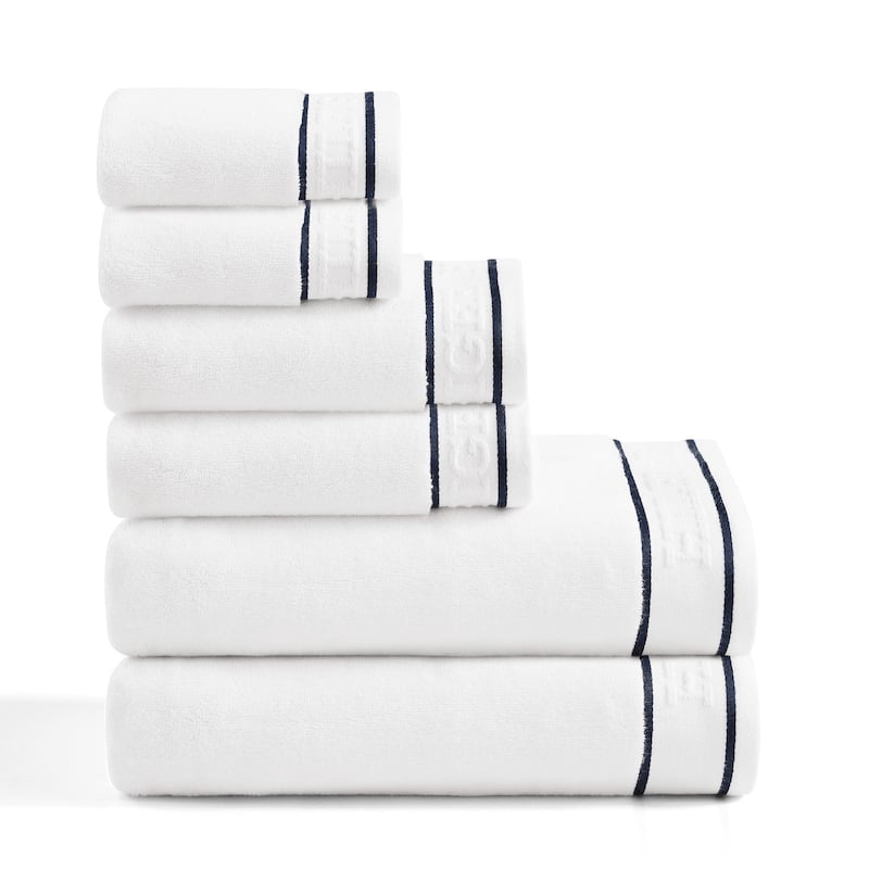 Tommy Hilfiger Legacy Cotton 6 Piece Towel Set - 6 Piece - White