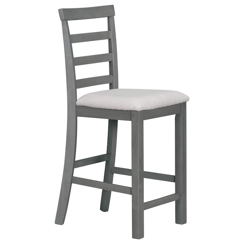 5-Piece Multi-Functional Rubber Wood Counter Height Dining Set