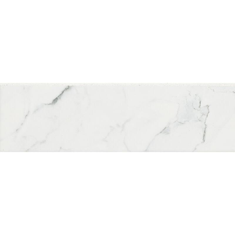 The Tile Life Museum 4x13 Matte White Ceramic Bullnose Wall Tile - 4 x 13 - 1 Piece