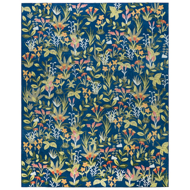 Martha Stewart Kathrin Machine Washable & Slip Resistant Rug - 8' x 10' - Navy/Gold