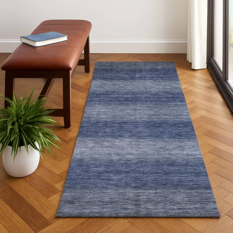 Premium Washable Super Soft Casual Ombre Mayfield Rug - Blue - 2'3" x 7'6"