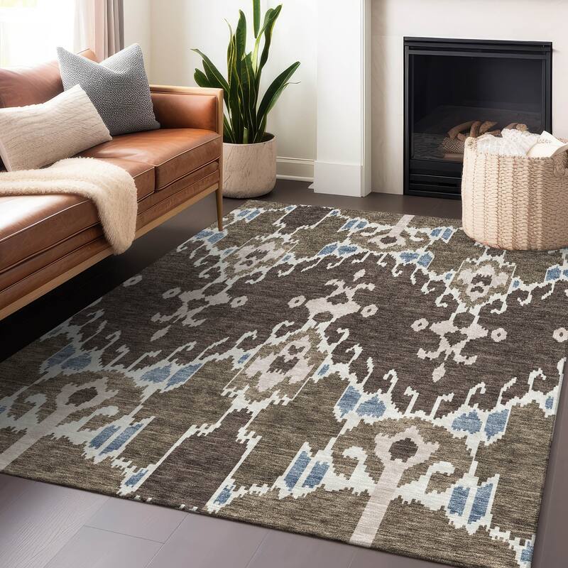 Premium Washable Super Soft Boho Ikat Mayfield Rug