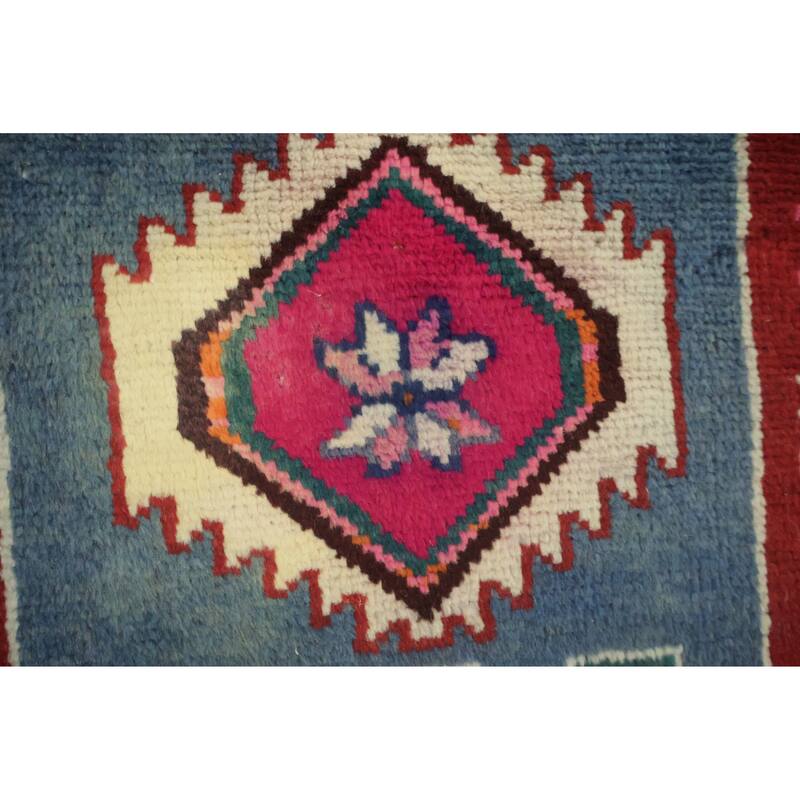 Hand Knotted Oriental 100% Wool Carpet Traditional Tribal Red Bakhtiari Area Rug - 9' 1'' X 4' 10''