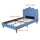preview thumbnail 6 of 16, Platform Bed With Wooden Slat and Metal Support legs