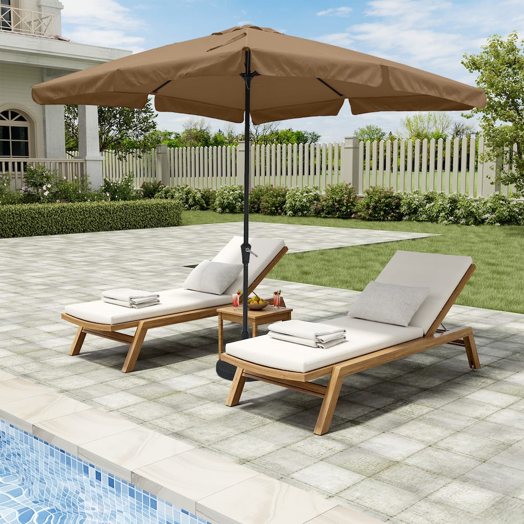 Clihome 10' x 8' Patio Square Market Umbrella with Skirted Canopy