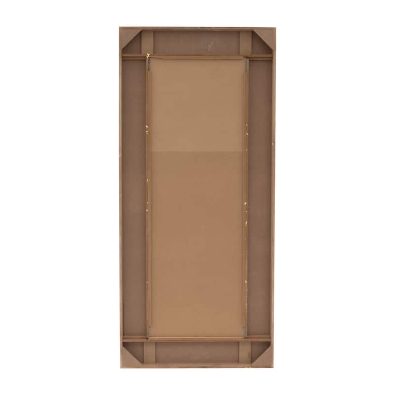 Sagebrook Home Glam Modern 39x87 Gold Bars Rectangular Mirror with Wood Frame and Gold Leaf Finish - 39" x 4" x 87"