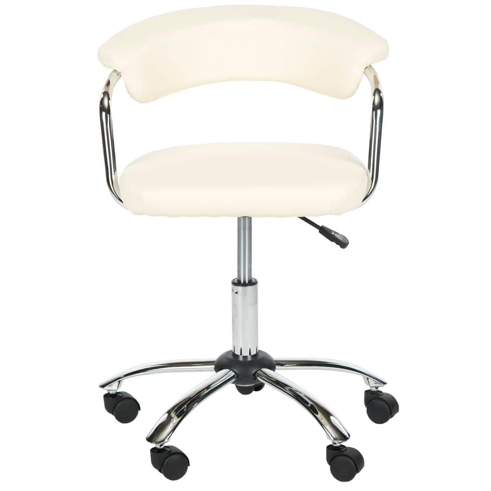 Silver Candis Orchid Cream Desk Chair - 20.7" x 20.9" x 27" - 21Wx21Dx27H