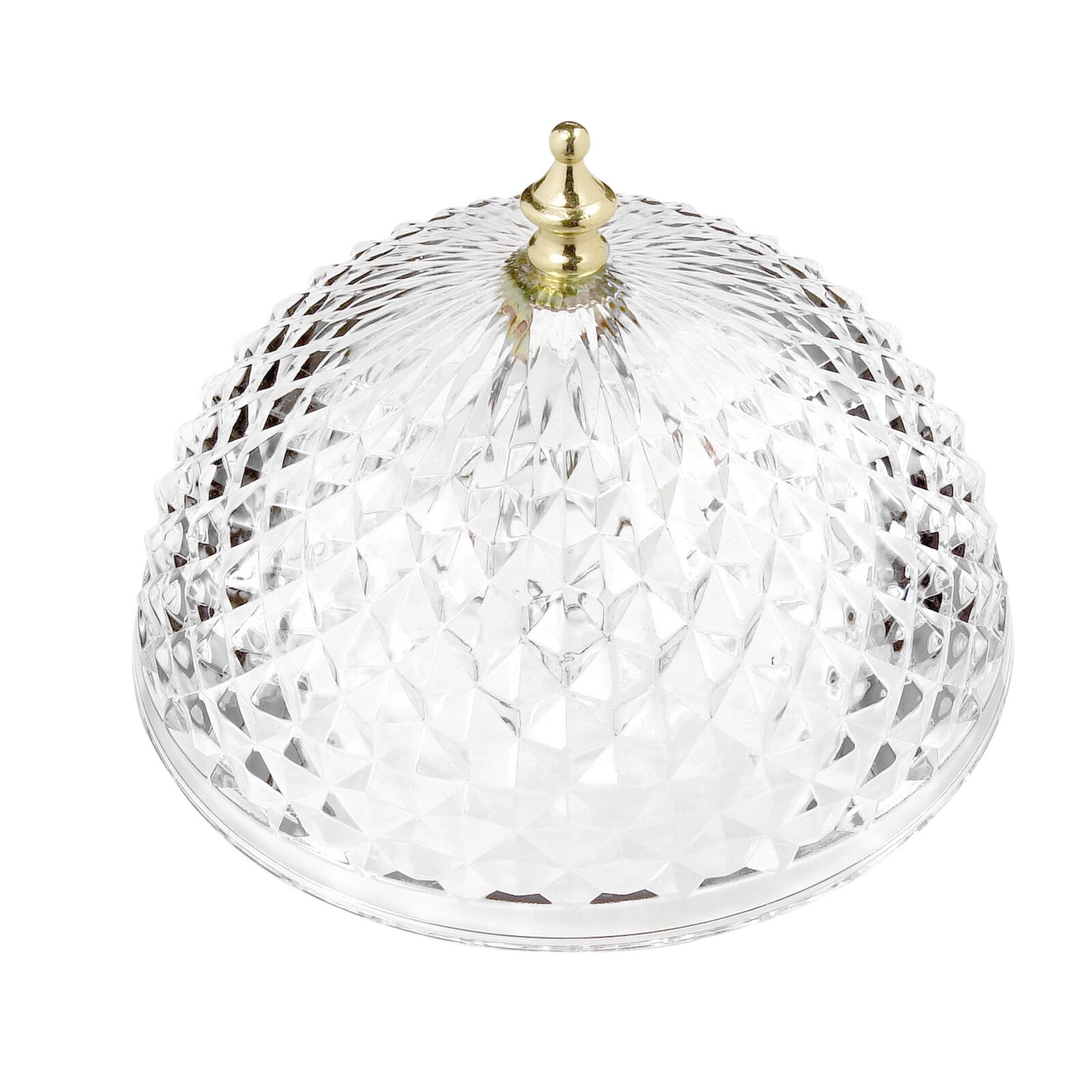 Evelots Ceiling Clip-on Light Bulb Shade-Lamp-Dome-Diamond Cut-Acrylic-Set/2 