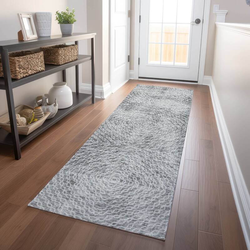 Premium Washable Super Soft Modern Mirage Mayfield Rug - Grey - 2' 3" x 7' 6" - Runner