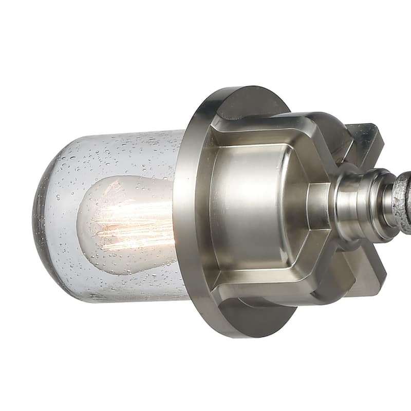 Elk Home Briggs Weathered Zinc Glass 2 Light Chandelier