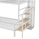 preview thumbnail 8 of 28, Metal Twin over Full Bunk Bed with Storage Staircase and Open Wardrobe for Home