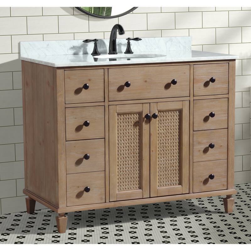 Ari Bath, Annie 42" Bathroom Vanity, Weathered Fir Finish