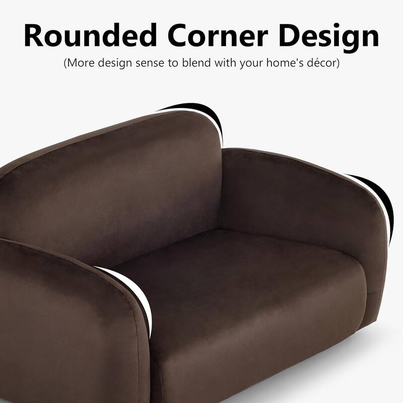 MCombo 29 inches Dog Couch, Rounded Corner Design Dog Sofa with Anti-Slip Feet for Small Medium Dogs