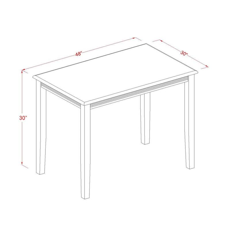 East West Furniture Dinette Set Includes a Rectangle Dining Table and Upholstered Chairs, Antique Walnut (Pieces Options)