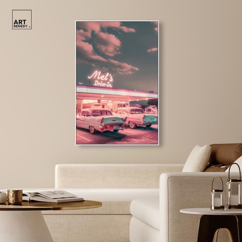 Drive In Stop Canvas by Art Remedy