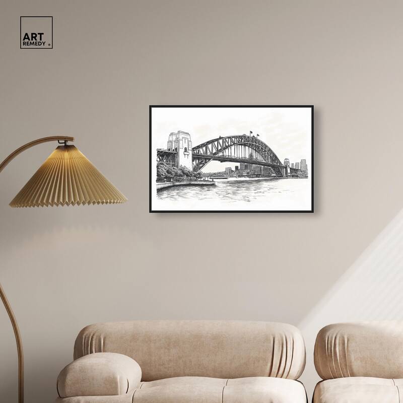 Lines of the Bridge Canvas by Art Remedy