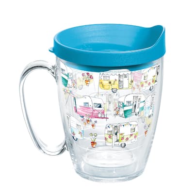 Tervis Colorful Camper Made in USA Double Walled Insulated Travel Tumbler, Classic - 16oz Mug