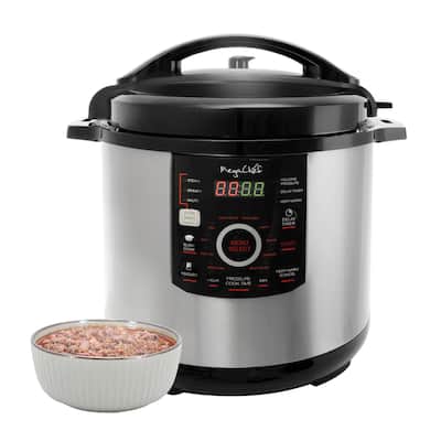 Megachef Digital Pressure Cooker with 12 Quart Capacity- 15 Presets and Glass Lid