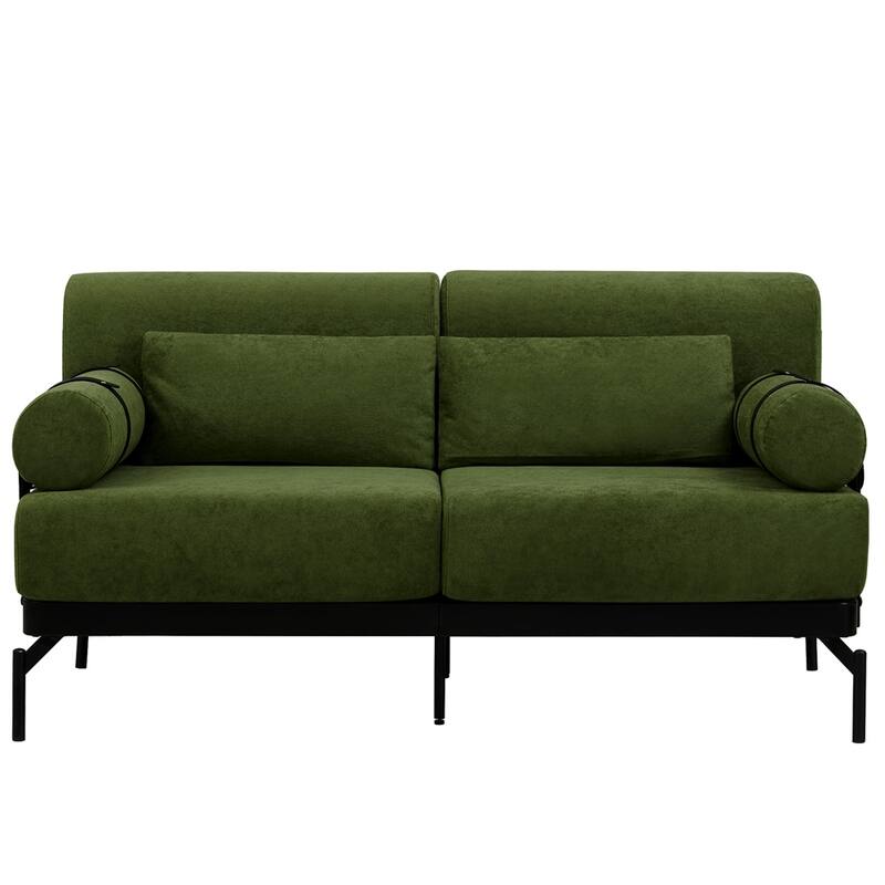 59 Inch Sofa Couch 2-Seater Sofa with Flexible USB Ports