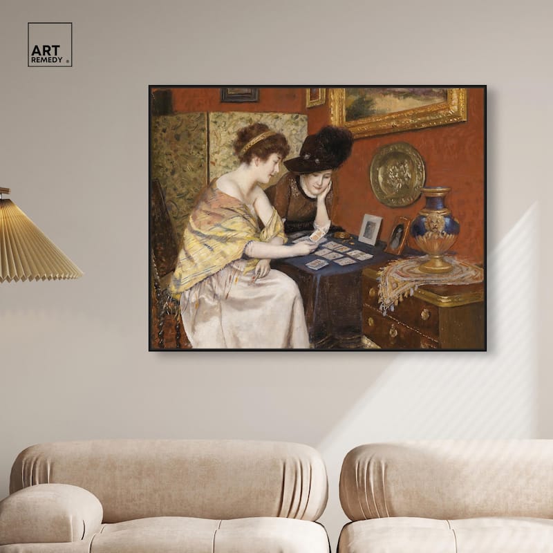 Reading the Cards Canvas by Art Remedy
