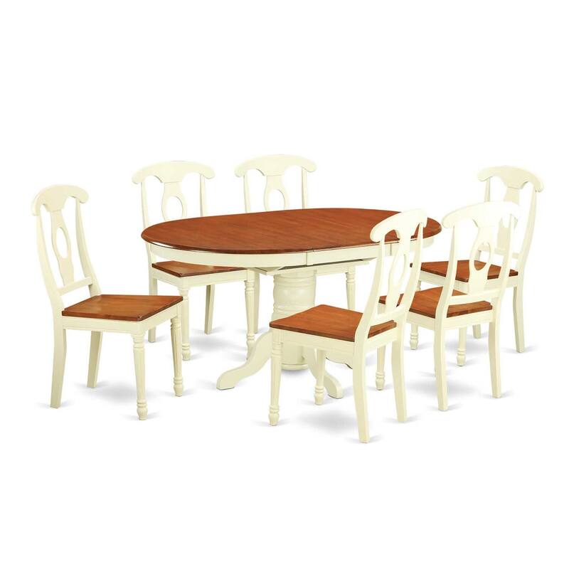 Rustic Oval Dining Set - 5 Piece Table & Chair Set - Kitchen Dining Room Furniture