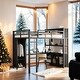 preview thumbnail 12 of 18, Stylish & Simple Metal Full Size Heavy Duty Loft Bed with Wardrobe, L-shaped Desk, Storage Cubes and Shelves