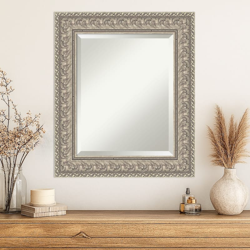 Sydney Silver Beveled Framed Wall Mirror