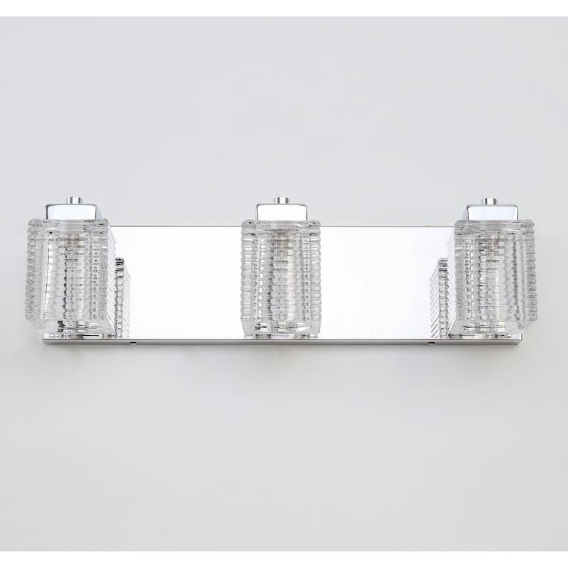 Mordern Glass Shade Vanity Wall Sconce Chrome Finished