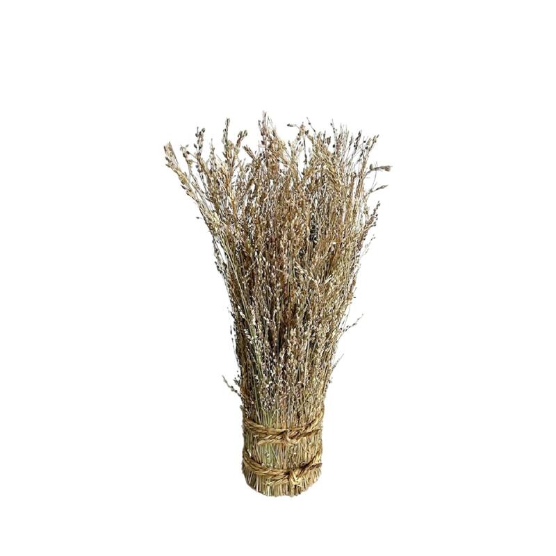 Round Star Grass Bunch Artificial Plant - 15.75" - Brown