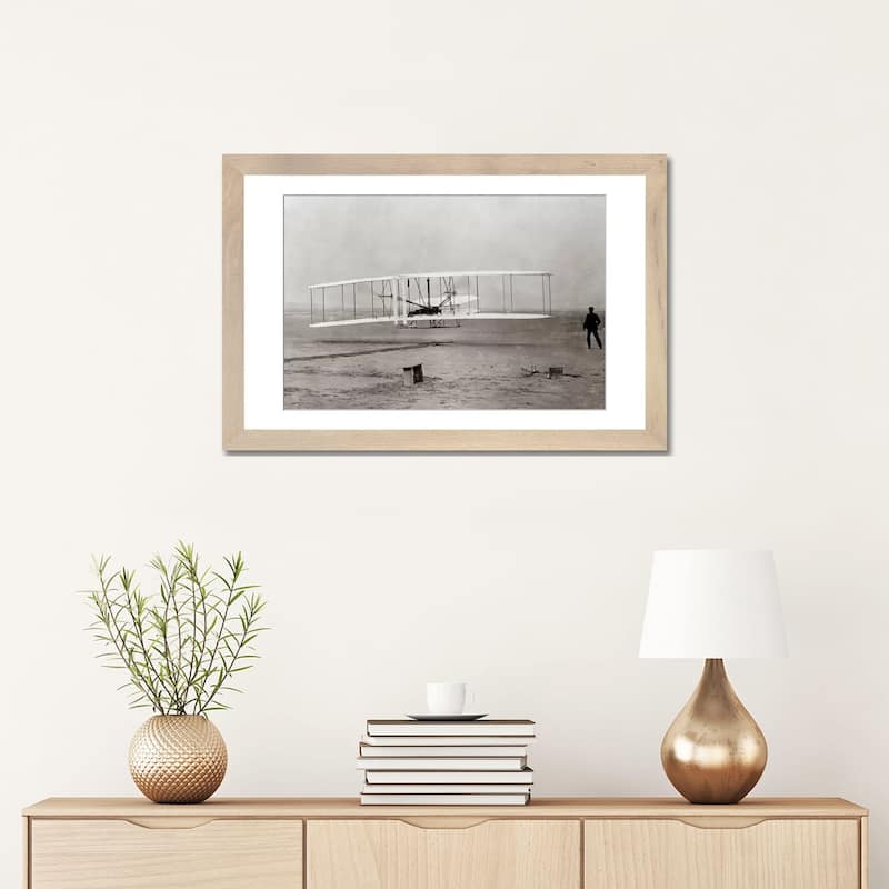 iCanvas "1903 Wright Brothers' Plane Taking Off At Kitty Hawk North Carolina USA" by Vintage Images