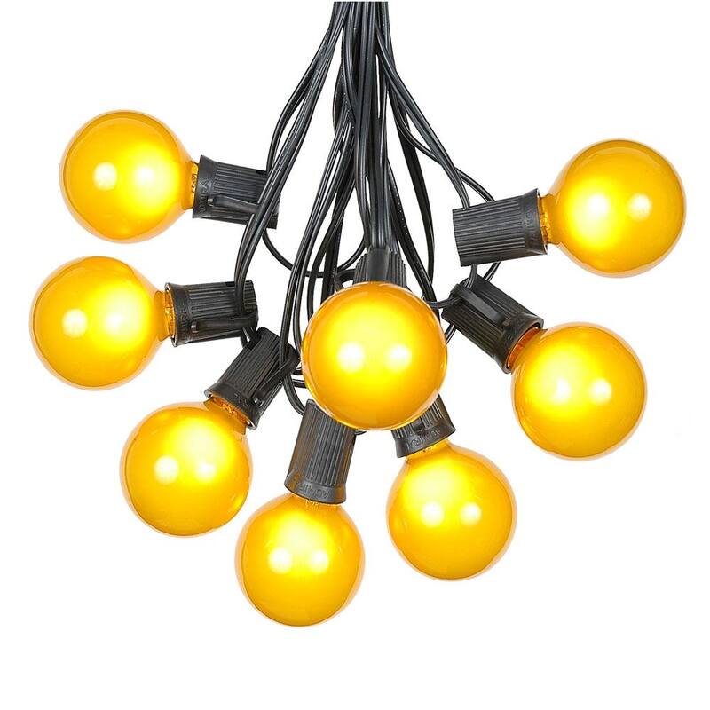 25 Foot G50 Outdoor Globe Patio String Lights - Set of 25 G50 Globe Bulbs