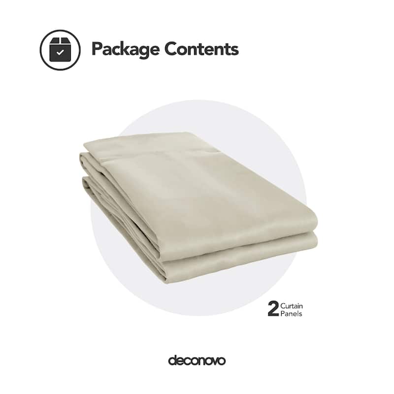 Deconovo Square Grommet Curtain Panel Pair(2 Panel)