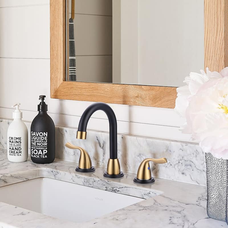 WOWOW 8 Inch Widespread Bathroom Faucet