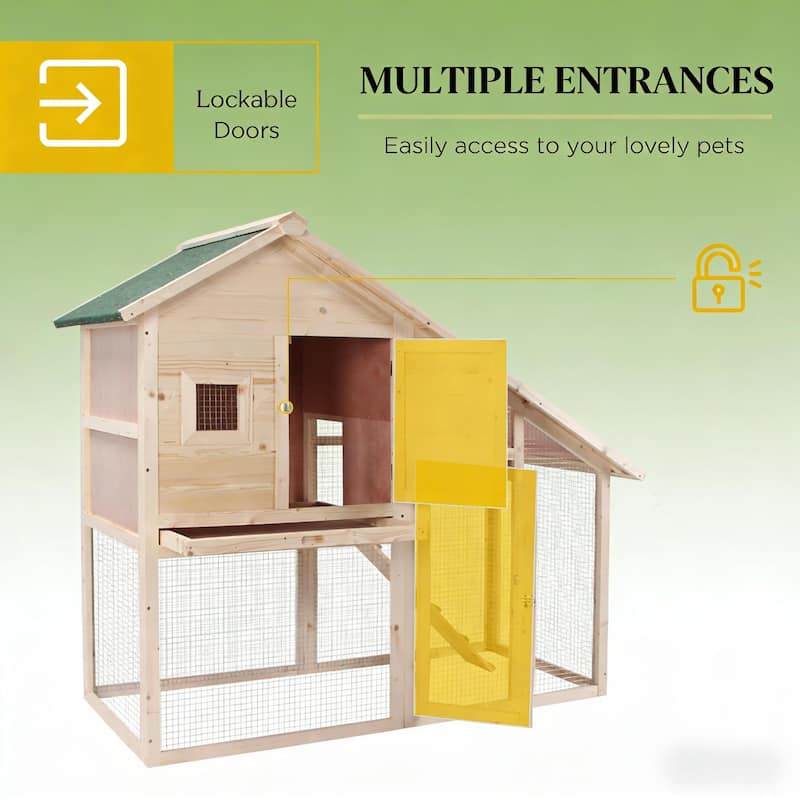 Bunny Cage,Weatherproof Rabbit Hutch,Spacious Pet House
