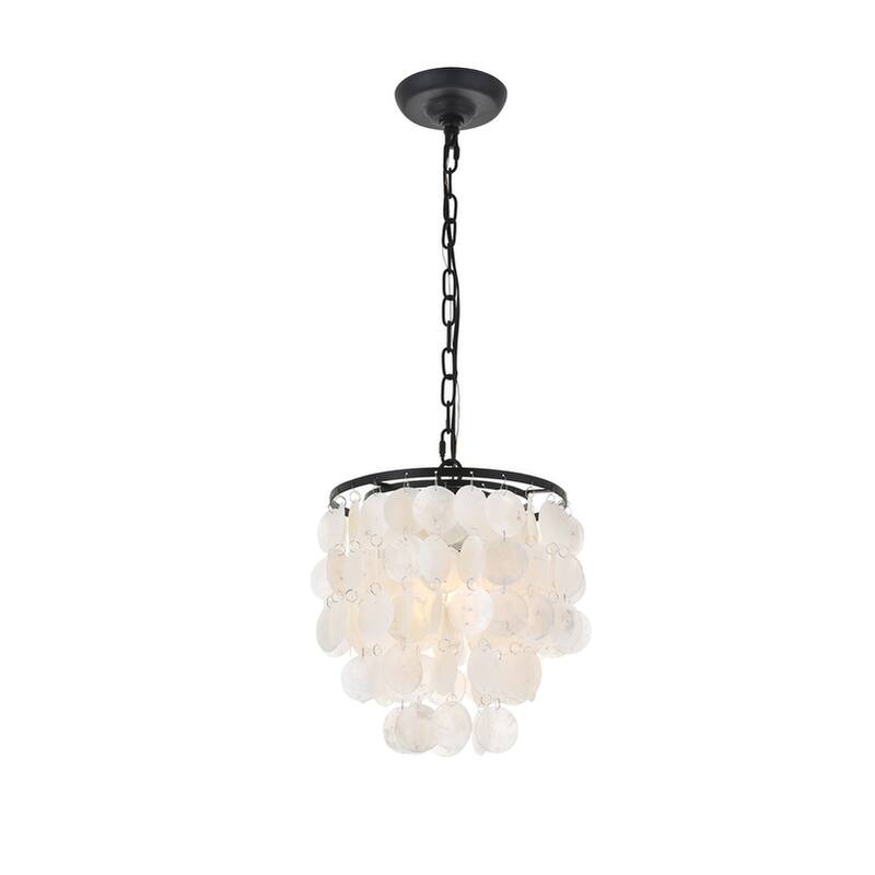 Selene Shell/ Brass 1-light Pendant